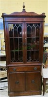 Antique small size corner cabinet, china cabinet