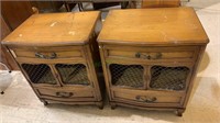 2 matching French style bedside stands, two