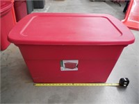 Red Storage Tote, Sterilite 30 Gallon