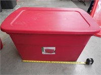 Red Storage Tote, Sterilite 30 Gallon