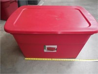 Red Storage Tote, Sterilite 30 Gallon