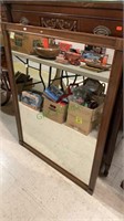 Large vintage framed wall mirror, good for over