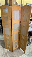 Tri-fold room divider screen, with room to have