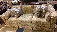 Full size floral sofa, with eight removable