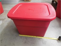 Red Storage Tote, Sterilite 18 Gallon