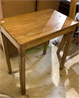 Small wooden side table, measures about 12 x 18“