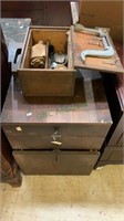 Vintage 1960s three drawer office cabinet, file