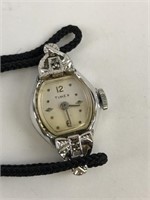 Vintage Mechanical Rhodium Plated Timex Watch