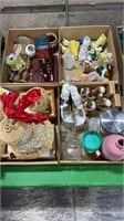 4 Boxes of Perfume Bottle Figurines, Book Ends,