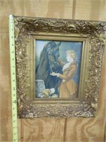 Gold Framed Horse Picture 13.25" x 15.25"