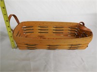 Longaberger Basket 2001 w/Green Stripes