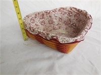 Longaberger Basket 1999 Heart Shaped w/Liner