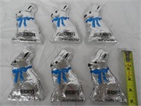 6- Hershey's Solid Chocolate Bunnies 4.25oz.Ea.