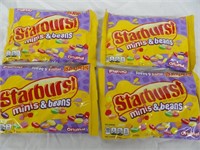 4- Bags Starburst Mix Minis & Jellybeans 10oz.Ea