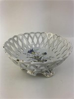 Antique Hermann Ohme Reticulated Porcelain Bowl
