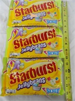 3- 14oz. Starburst Sour Jellybeans Best By: 7 & 10