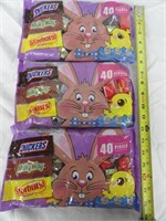 3 Assorted Bags Chocolate Candy 120pcs. Total