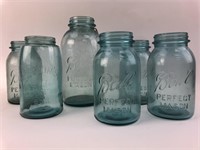 Vintage Ball Perfect Mason Jars Blue Glass