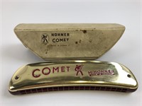 M Hohner Comet C Harmonica W/ Case