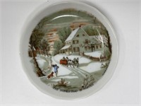 Currier & Ives "Homestead In Winter" Plate