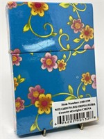 Stripes/Floral Note Cards In Box (NEW)