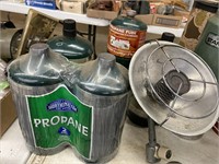 Propane cylinder bottles, heater attachment