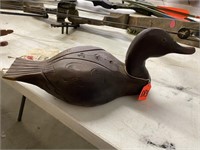 Handcarved duck decoy-brown
