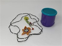Handmade Jewelry W/Plastic Container
