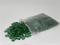 Bag of Emerald Green Glass Gemstones