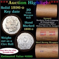 ***Auction Highlight*** Full solid Key date 1896-o
