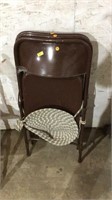 Metal folding chairs (3)