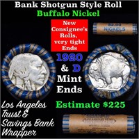 Buffalo Nickel Shotgun Roll in Old Bank Style 'Los