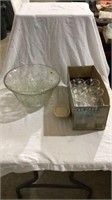 Punch bowl set / cups / trays
