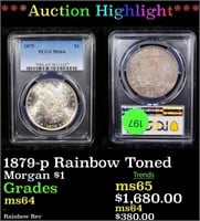***Auction Highlight*** PCGS 1879-p Rainbow Toned