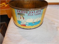 Antique Sardine Tin- 8.5" w X 5" h