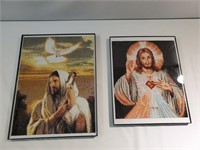 (2) Framed Religious mosaic pictures
