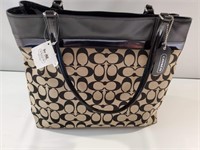 Coach purse-Khaki/Black