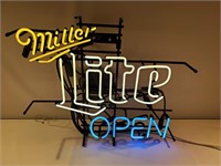 Miller Lite "OPEN" Neon sign