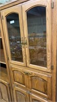 Oak Cabinet 30 x 17 x 76 w/ light