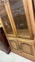 Oak Cabinet 30 x 17 x 76 w/ light