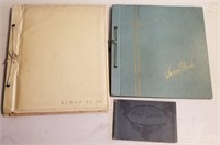 Three Antique Empty Scrapbooks