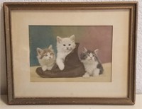 Vintage Framed Kittens Framed Print