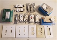 Lot Of Electric Switches, Outlets & Covers