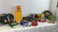 Large Lot of Advertising Tins