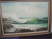 Sea Waves Shore painting 43" x 31"