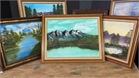 Large Lot Framed Oil Paintings