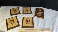 Decorative Wooden Plaques, & Thermometer