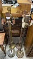 Four Torchiere Lamps w/out Shads 12 x 56