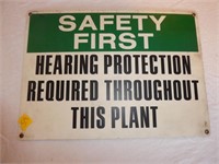"Safety First" Plast., Sign.