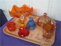 art glass, carnival glass, nice lot